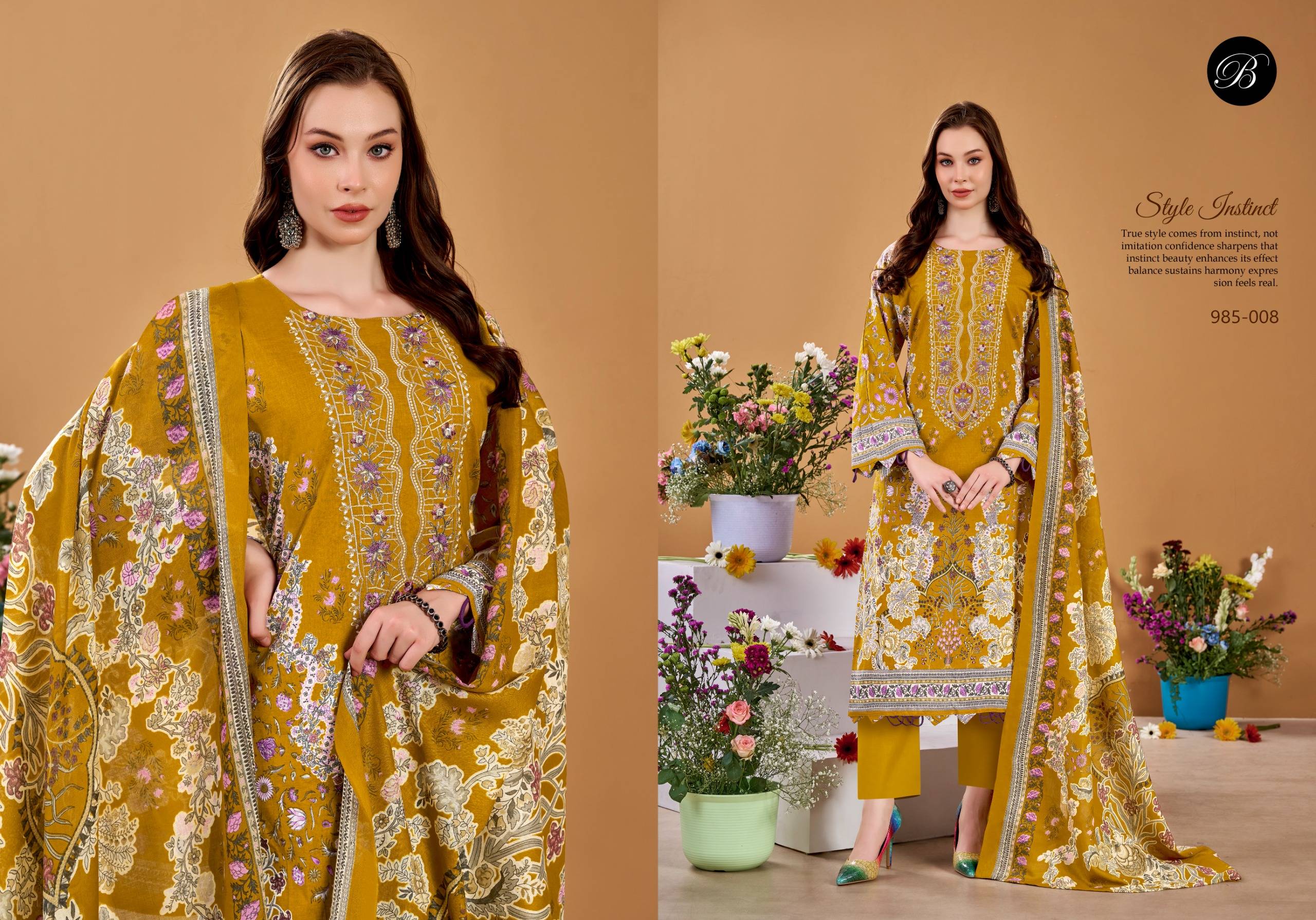 NAIRA VOL-145 by BelliZa DesigNer 985-001 TO 985-008 SERIES Pakistani Stylish Embroidered PURE COTTON COLLECTION At Wholesale Price
